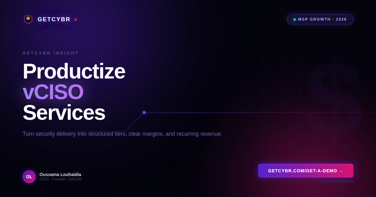 MSP productizing vCISO services into recurring security revenue