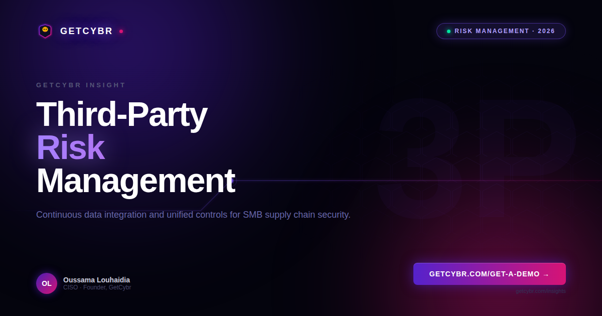 Third-Party Risk Management: Implementing Continuous Data Integration and Unified Controls for SMBs